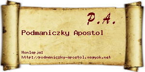 Podmaniczky Apostol névjegykártya